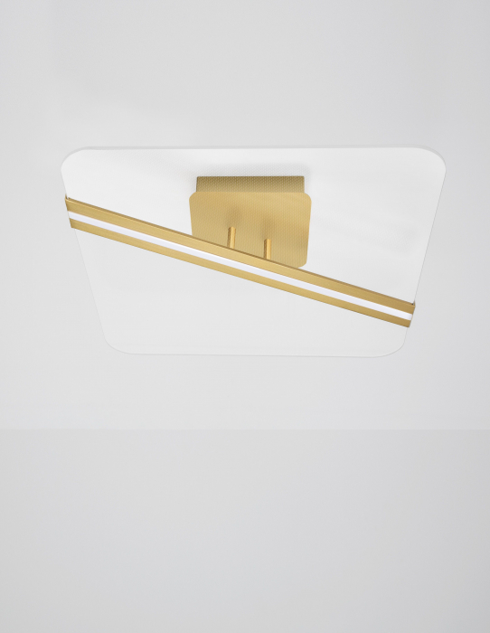 Plafoniera patrata aurie Souma 50 cm, iluminare LED 33W, design modern lux, 9545233 - Novaluce [2]