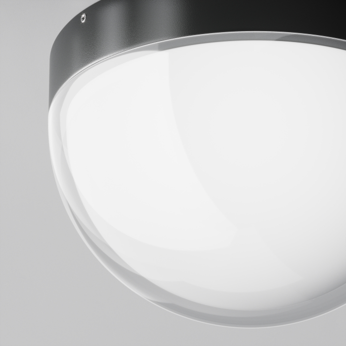 Plafoniera pentru exterior LED Mon O438CL-L12GF3K, 12W, 1100lm, lumina calda, IP65, grafit, Maytoni [3]