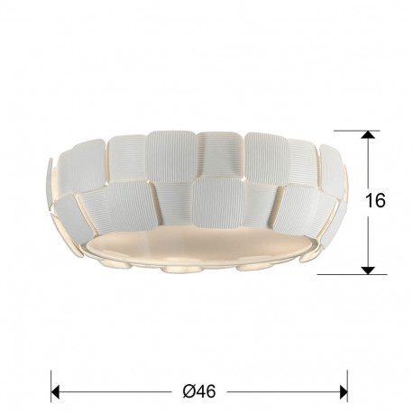 Plafoniera premium rotunda alba Nandi Ø 46 cm placute policarbonat, 124011 - Schuller [2]