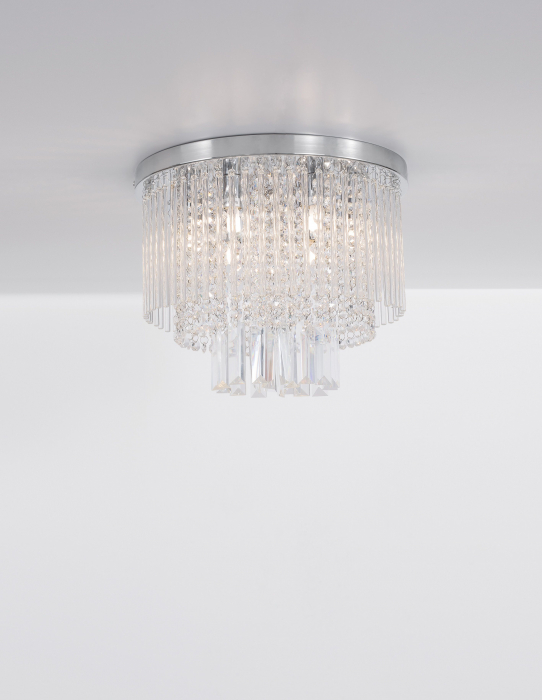 Plafoniera premium rotunda eleganta Akio, Ø 35 cm, baza metal cu elemente din sticla, 9180892 - Novaluce [5]