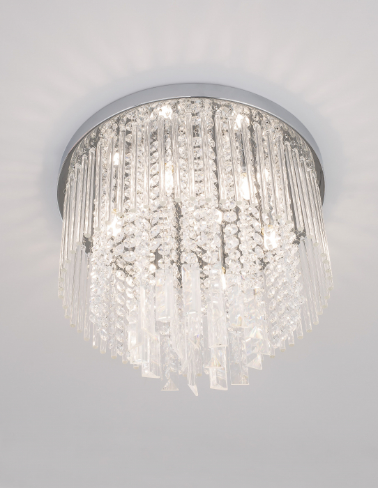 Plafoniera premium rotunda eleganta Akio, Ø 35 cm, baza metal cu elemente din sticla, 9180892 - Novaluce [3]