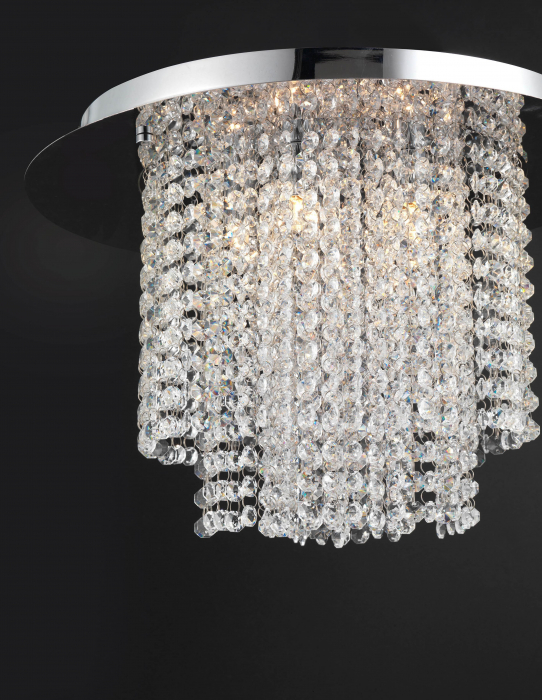 Plafoniera premium rotunda eleganta aurie/argintie Carli, Ø 40 cm, baza metal cu elemente din sticla, 9361082 - Novaluce [4]