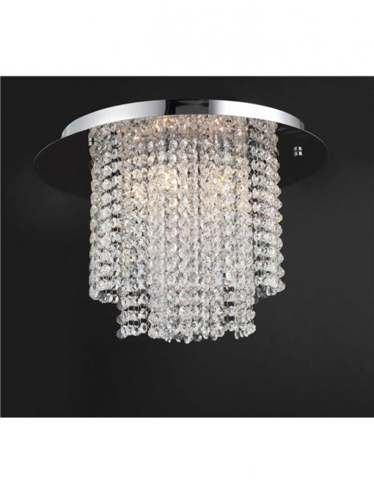 Plafoniera premium rotunda eleganta aurie/argintie Carli, Ø 40 cm, baza metal cu elemente din sticla, 9361082 - Novaluce [2]