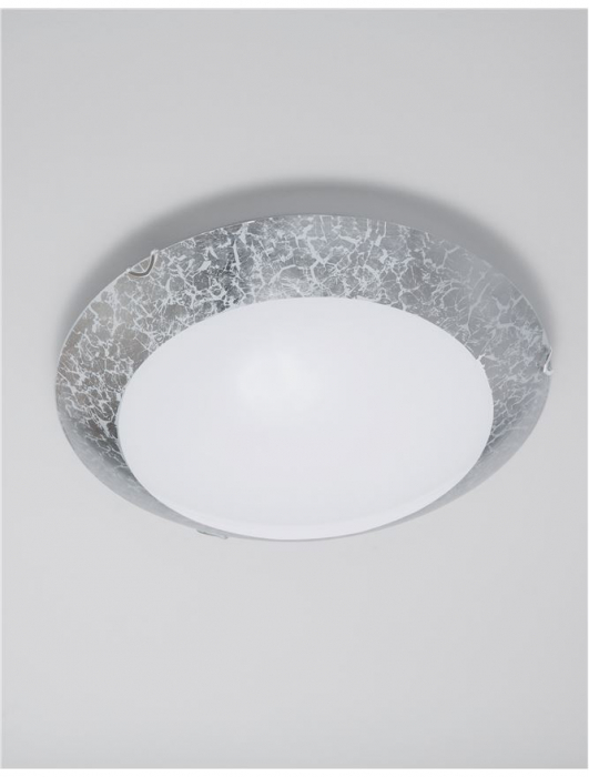 Plafoniera rotunda alb-argintiu/auriu Kian, Ø 40 cm, din sticla, 9112041 - Novaluce [9]