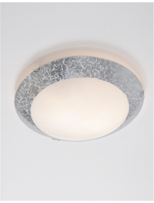 Plafoniera rotunda alb-argintiu/auriu Kian, Ø 40 cm, din sticla, 9112041 - Novaluce [10]