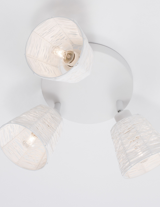 Plafoniera rotunda alba ajustabila cu 3 surse de lumina Dipa, din metal, 9155423 - Novaluce [5]
