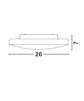 Plafoniera rotunda alba Fenna, diverse dimensiuni, abajur sticla, baza metalica, 6100521 - Novaluce [3]
