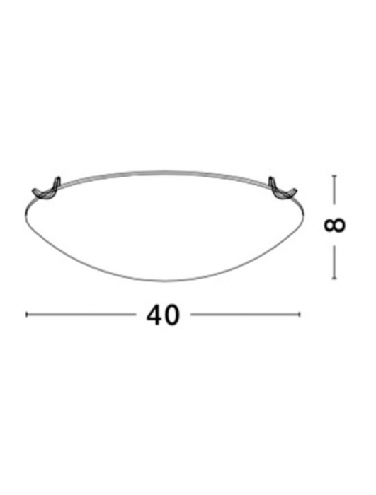 Plafoniera rotunda alba Janeca, Ø 30/40 cm, din sticla, 8361602 - Novaluce [4]