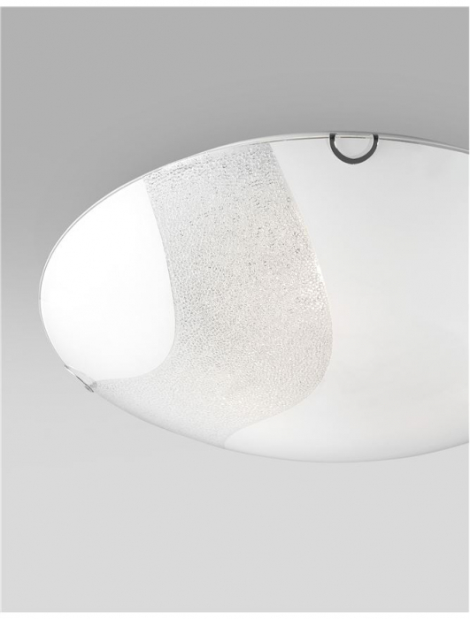 Plafoniera rotunda alba Janeca, Ø 30/40 cm, din sticla, 8361602 - Novaluce [2]