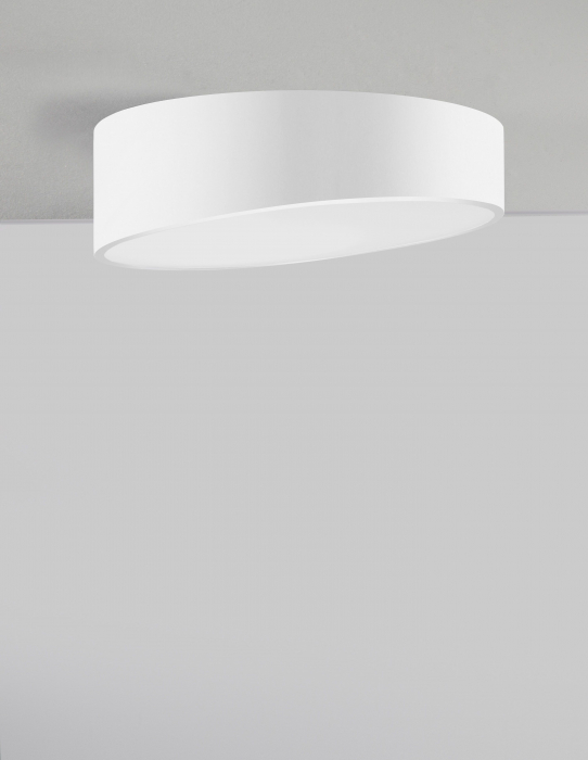 Plafoniera rotunda alba/neagra in unghi Linos Ø40/50 cm, metal si acril, 9111261 - Novaluce [9]