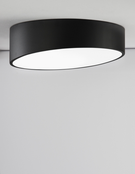 Plafoniera rotunda alba/neagra in unghi Linos Ø40/50 cm, metal si acril, 9111261 - Novaluce [3]