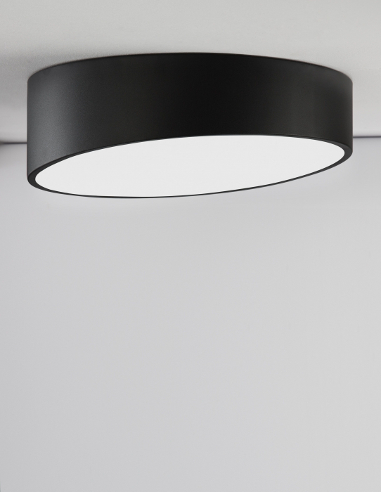Plafoniera rotunda alba/neagra in unghi Linos Ø40/50 cm, metal si acril, 9111261 - Novaluce [2]