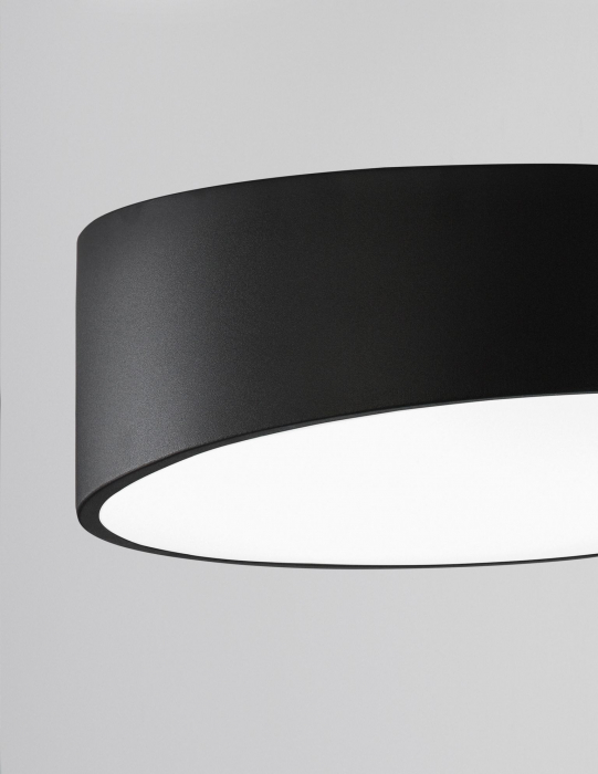 Plafoniera rotunda alba/neagra in unghi Linos Ø40/50 cm, metal si acril, 9111261 - Novaluce [4]