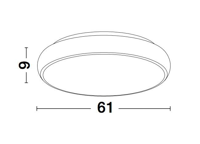 Plafoniera rotunda alba/neagra LED Anat 41/51/61 cm, design modern minimalist, 8100984 - Novaluce [12]
