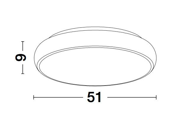Plafoniera rotunda alba/neagra LED Anat 41/51/61 cm, design modern minimalist, 8100984 - Novaluce [7]