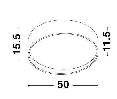 Plafoniera rotunda alba Venus Ø40/50/80 cm din aluminiu, inaltime asimetrica, 71045003 - Novaluce [7]