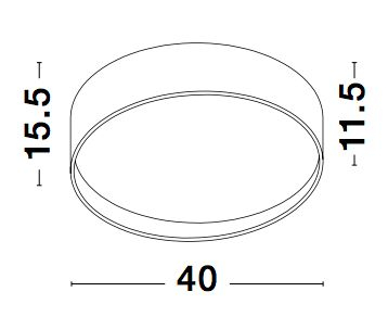Plafoniera rotunda alba Venus Ø40/50/80 cm din aluminiu, inaltime asimetrica, 71045003 - Novaluce [2]