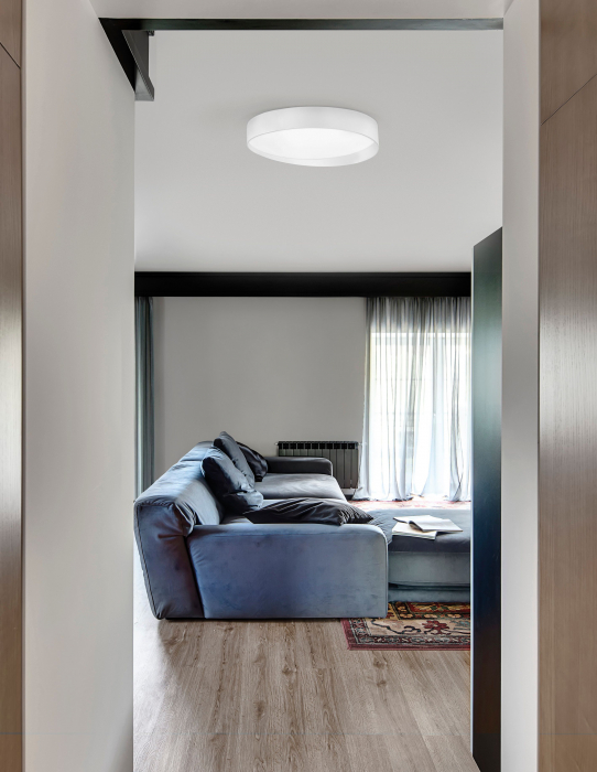 Plafoniera rotunda alba Venus Ø40/50/80 cm din aluminiu, inaltime asimetrica, 71045003 - Novaluce [3]