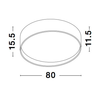 Plafoniera rotunda alba Venus Ø40/50/80 cm din aluminiu, inaltime asimetrica, 71045003 - Novaluce [9]