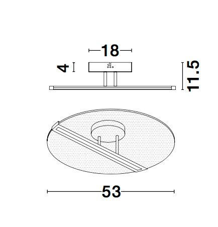 Plafoniera rotunda aurie Souma 53 cm, iluminare LED 30W, design modern lux, 9545330 - Novaluce [6]
