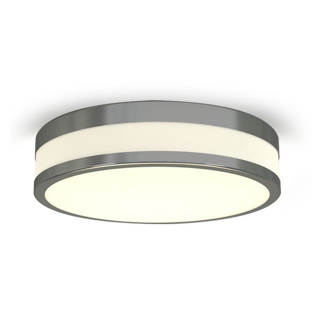 Plafoniera rotunda baie LED Sivan 22/30 cm, detalii metalice crom, sticla alba, AZ 2066 - Azzardo [3]