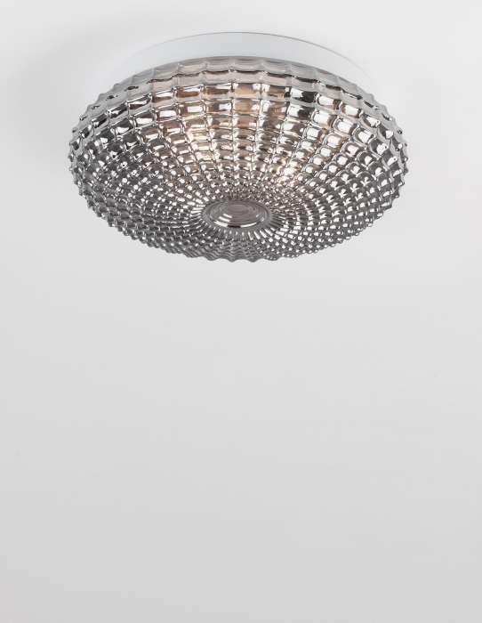 Plafoniera rotunda crom/transparenta/alba Booker, abajur sticla, baza metal, 9738256 - Novaluce [12]