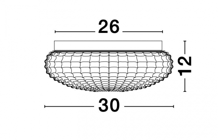 Plafoniera rotunda crom/transparenta/alba Booker, abajur sticla, baza metal, 9738256 - Novaluce [4]