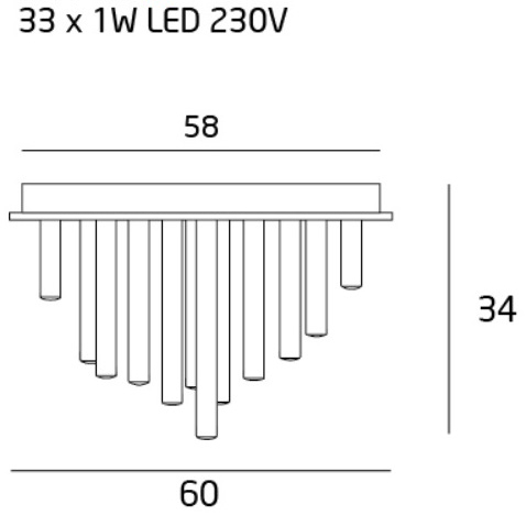 Plafoniera rotunda cupru/crom/auriu finisaje LED dimabil Tonia Ø 20/60 cm, metal/acril, C0115D - Maxlight [2]