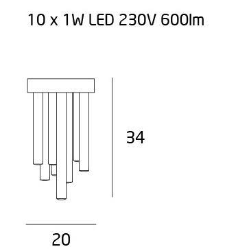 Plafoniera rotunda cupru/crom LED Tonia Ø 20 cm, metal/acril, C0116 - Maxlight [2]