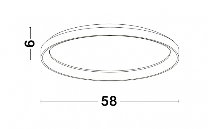 Plafoniera rotunda dimabila LED alba/neagra Naye 38/48/58 cm, design minimalist, 9853672 - Novaluce [11]