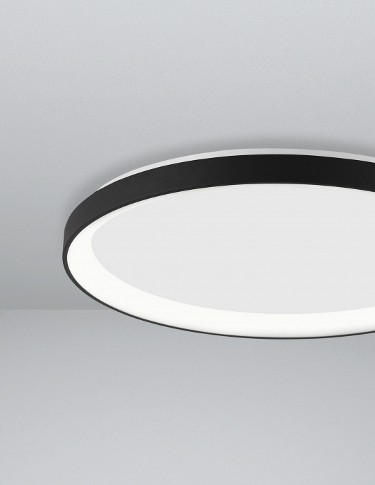 Plafoniera rotunda dimabila LED alba/neagra Naye 38/48/58 cm, design minimalist, 9853672 - Novaluce [4]