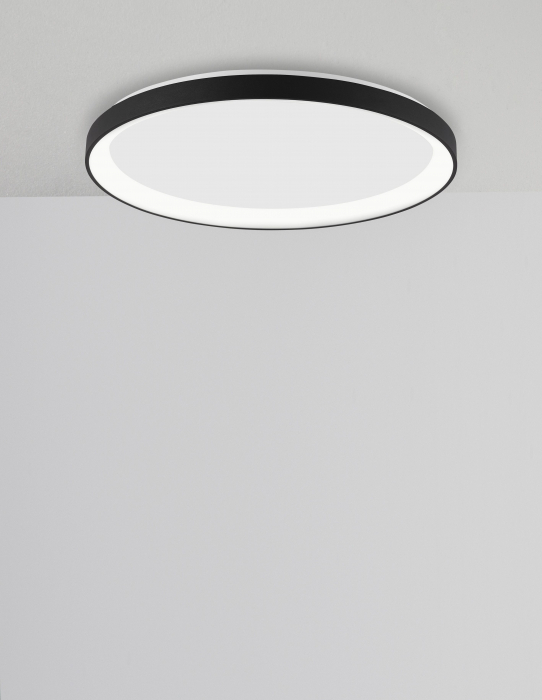 Plafoniera rotunda dimabila LED alba/neagra Naye 38/48/58 cm, design minimalist, 9853672 - Novaluce [3]