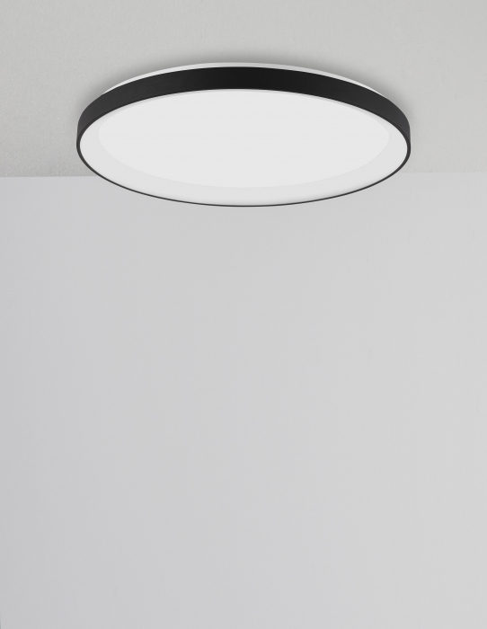 Plafoniera rotunda dimabila LED alba/neagra Naye 38/48/58 cm, design minimalist, 9853672 - Novaluce [2]