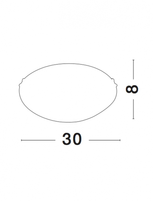 Plafoniera rotunda Dipa Ø 30/40 cm, din sticla transparenta si alba structurata, 702203 - Novaluce [7]