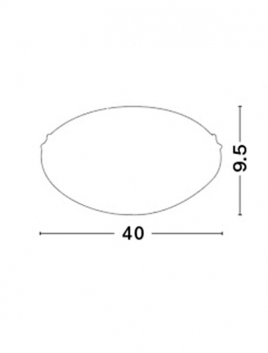 Plafoniera rotunda Dipa Ø 30/40 cm, din sticla transparenta si alba structurata, 702203 - Novaluce [3]