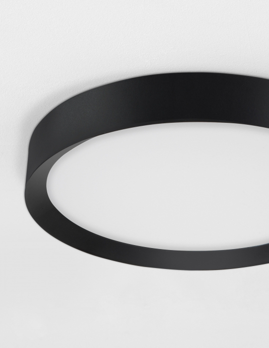 Plafoniera rotunda LED alba/neagra/maro Alise 50 cm, design modern, 9818452 - Novaluce [4]