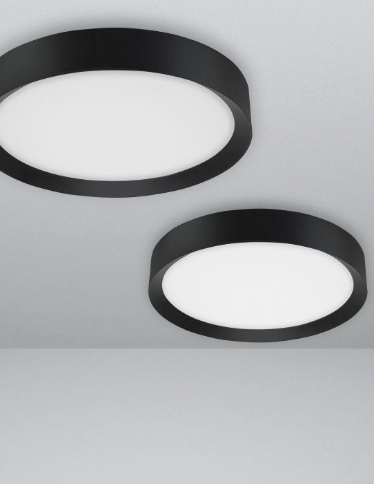 Plafoniera rotunda LED alba/neagra/maro Alise 50 cm, design modern, 9818452 - Novaluce [5]