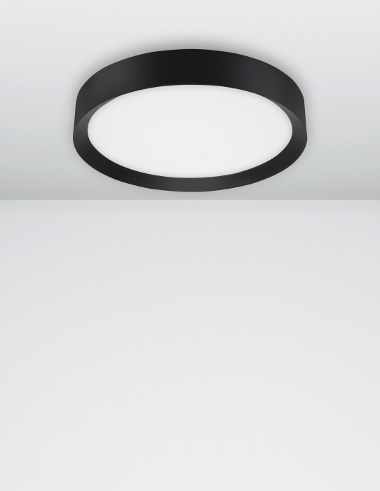 Plafoniera rotunda LED alba/neagra/maro Alise 50 cm, design modern, 9818452 - Novaluce [3]