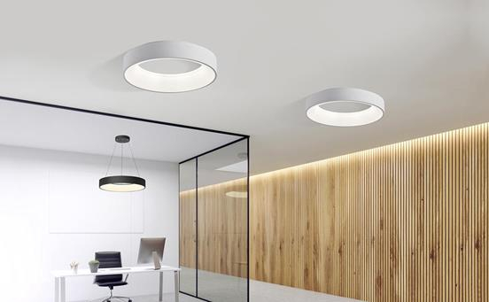 Plafoniera rotunda LED dimabila alba/neagra/gri Ivay Ø 45/78 cm, design modern, AZ 3434 - Azzardo [4]