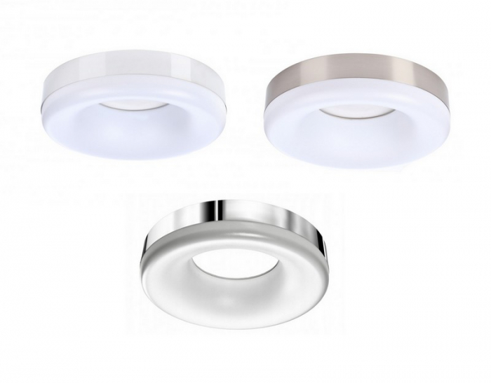Plafoniera/aplica rotunda LED Fanni Ø 37 cm, alba/niche satinat/crom, design modern, AZ 2947 - Azzardo [5]