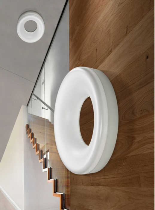 Plafoniera/aplica rotunda LED Fanni Ø 37 cm, alba/niche satinat/crom, design modern, AZ 2947 - Azzardo [4]