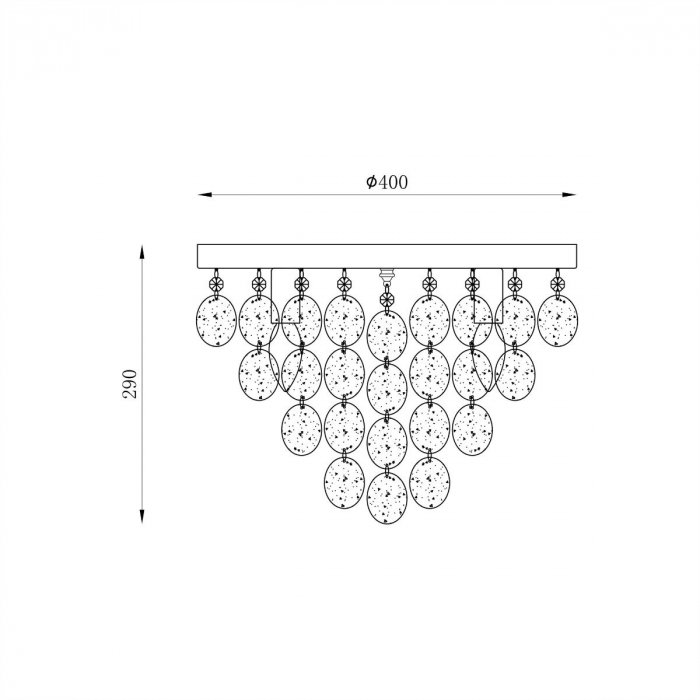 Plafoniera alba rotunda moderna PARDO Ø40 cm sticla/metal, 003064-011591 - Zumaline [3]