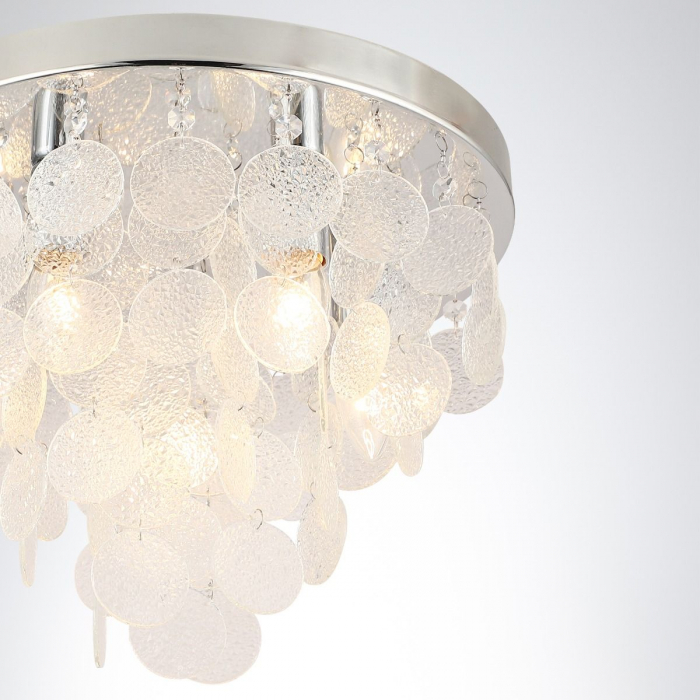 Plafoniera alba rotunda moderna PARDO Ø40 cm sticla/metal, 003064-011591 - Zumaline [2]
