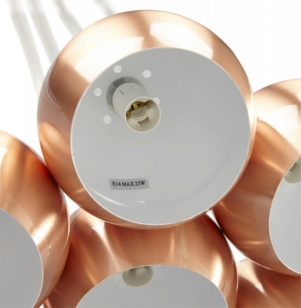 Lustra design SKAL, cupru, 7 corpuri, HL00350CO - Kokoon [8]