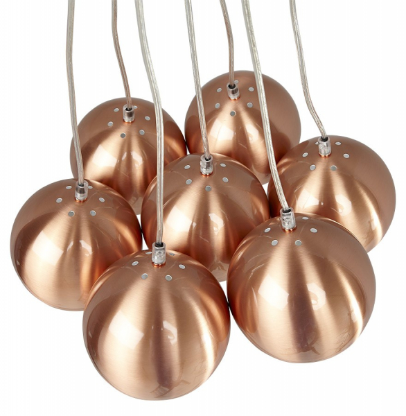 Lustra design SKAL, cupru, 7 corpuri, HL00350CO - Kokoon [7]