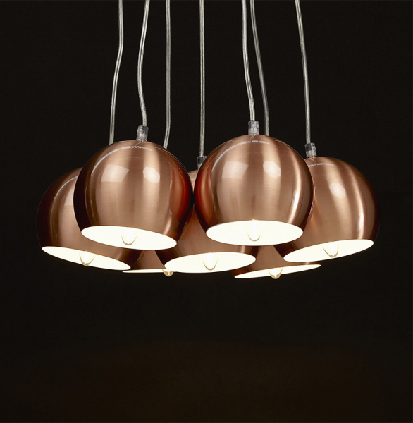 Lustra design SKAL, cupru, 7 corpuri, HL00350CO - Kokoon [11]