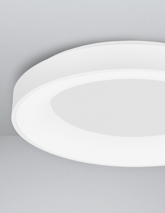 Plafoniera smart control Rondo Ø60 cm alba/neagra, iluminare LED dimabila, design modern, 9453041 - Novaluce [4]