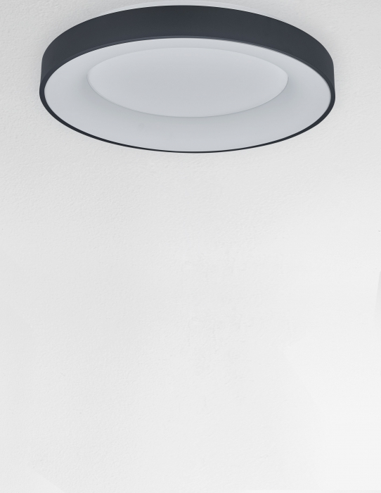 Plafoniera smart control Rondo Ø60 cm alba/neagra, iluminare LED dimabila, design modern, 9453041 - Novaluce [9]