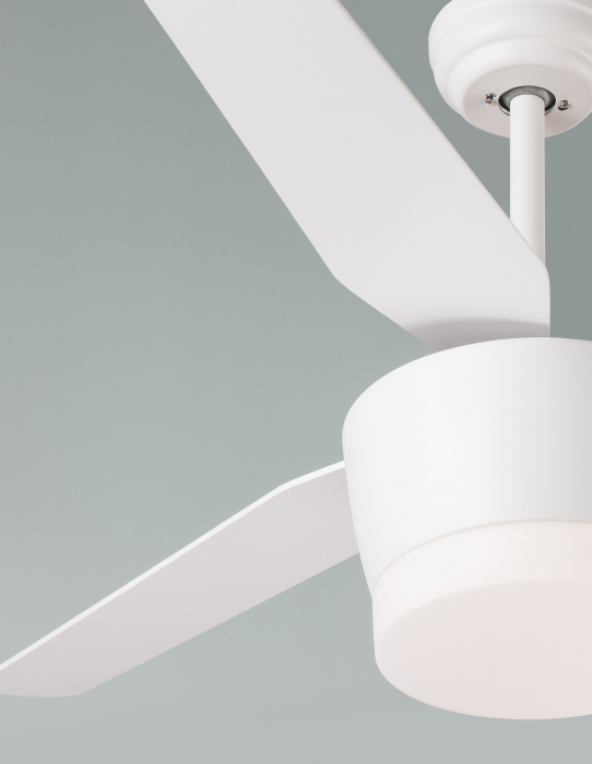 Plafoniera ventilator LED alb/maro Hema, baza din otel, lame din lemn, inaltime reglabila, 5260261 - Novaluce [4]