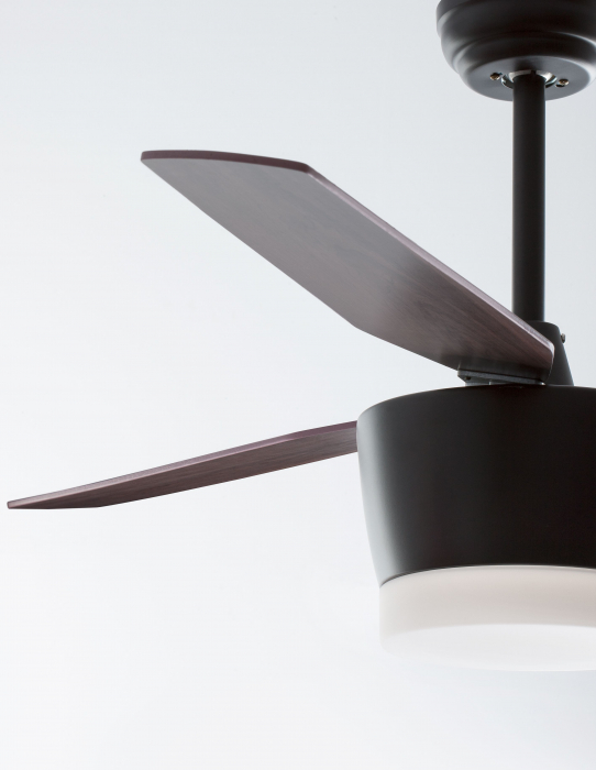 Plafoniera ventilator LED alb/maro Hema, baza din otel, lame din lemn, inaltime reglabila, 5260261 - Novaluce [9]